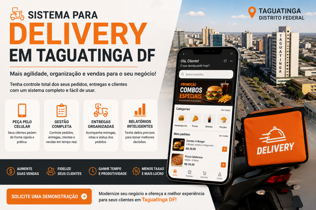 Sistema para Delivery em Taguatinga DF