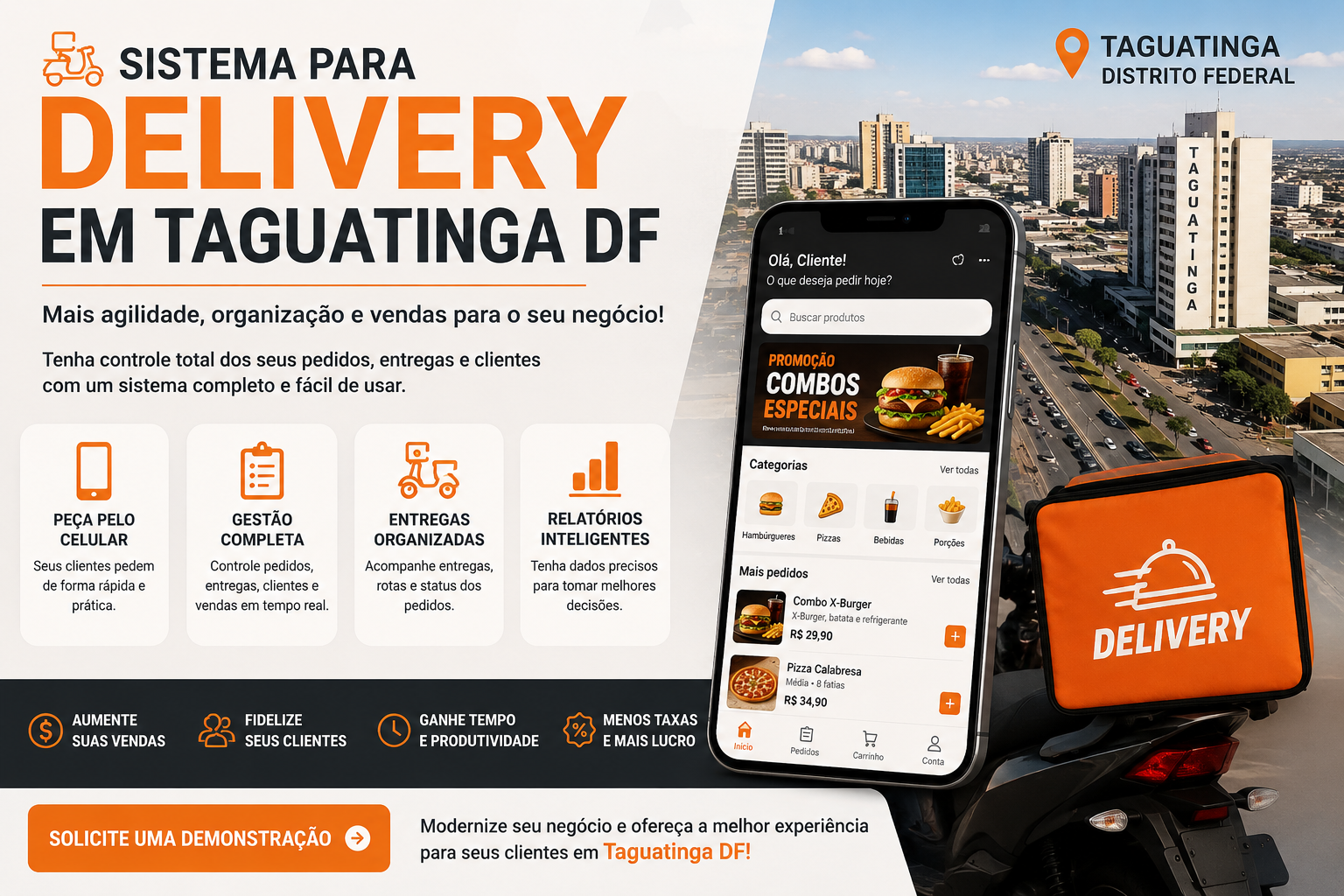 Sistema para Delivery em Taguatinga DF