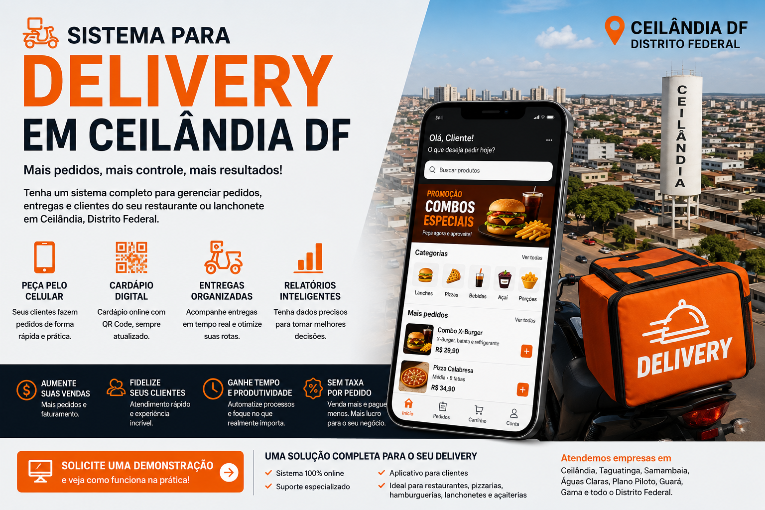 Sistema para Delivery em Ceilândia DF