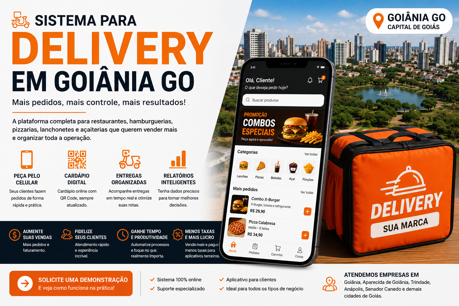 Sistema para Delivery em Goiânia GO